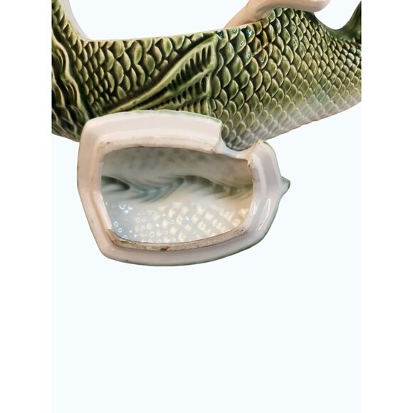 Fish-Shaped 2qt. Ceramic Soup Tureen with Serving Spoon 1950s Vintage Fish Lover - Picture 10 of 14